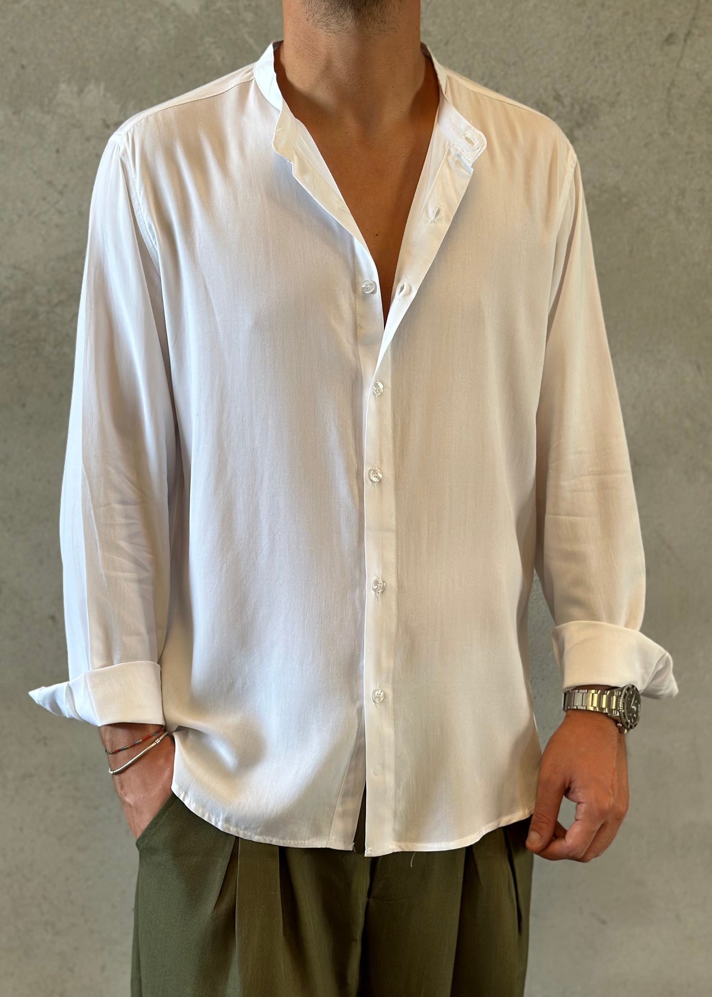 Camicia White in viscosa